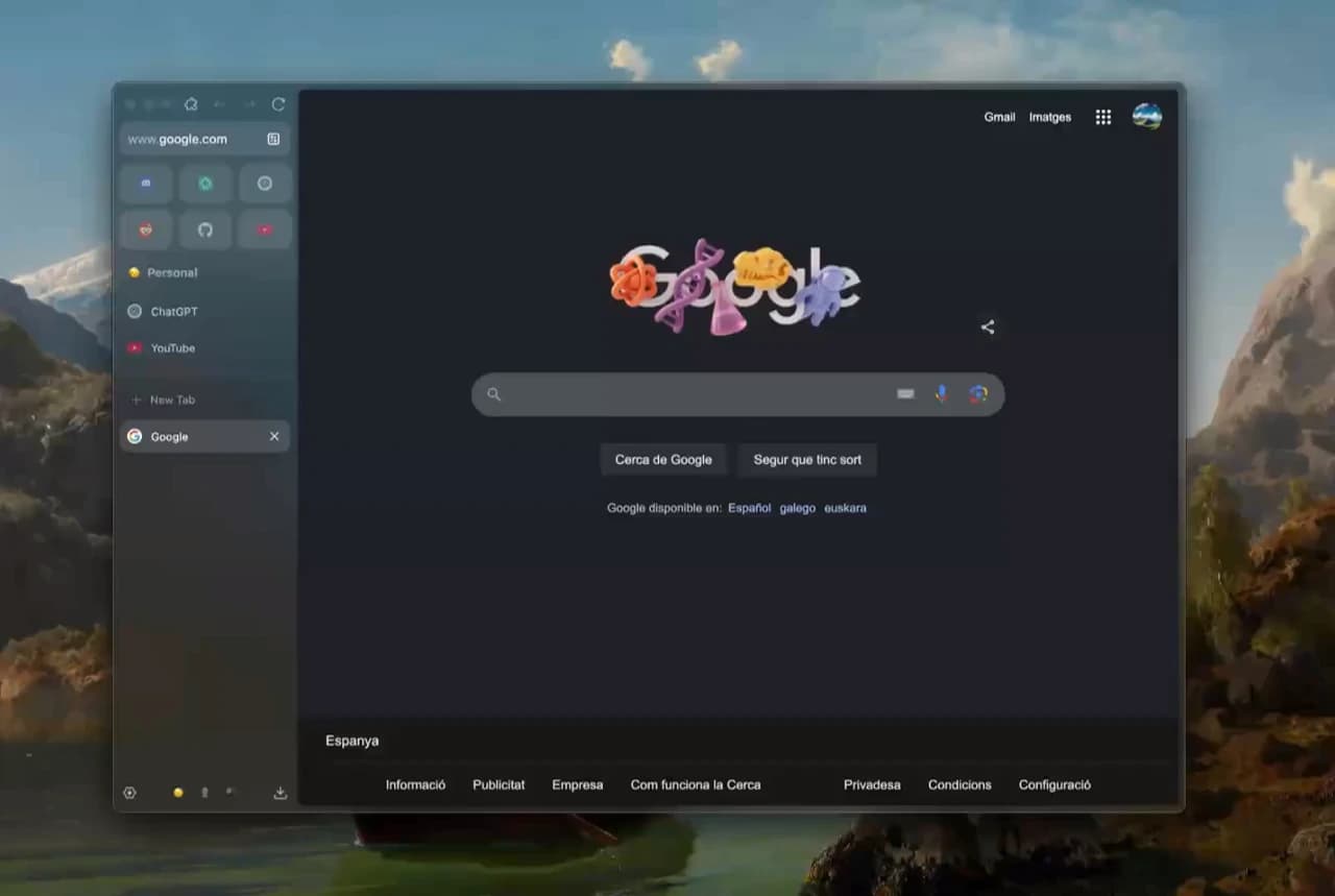 Zen Browser のコンパクトモードによるクリーンな垂直タブと最大化された表示領域