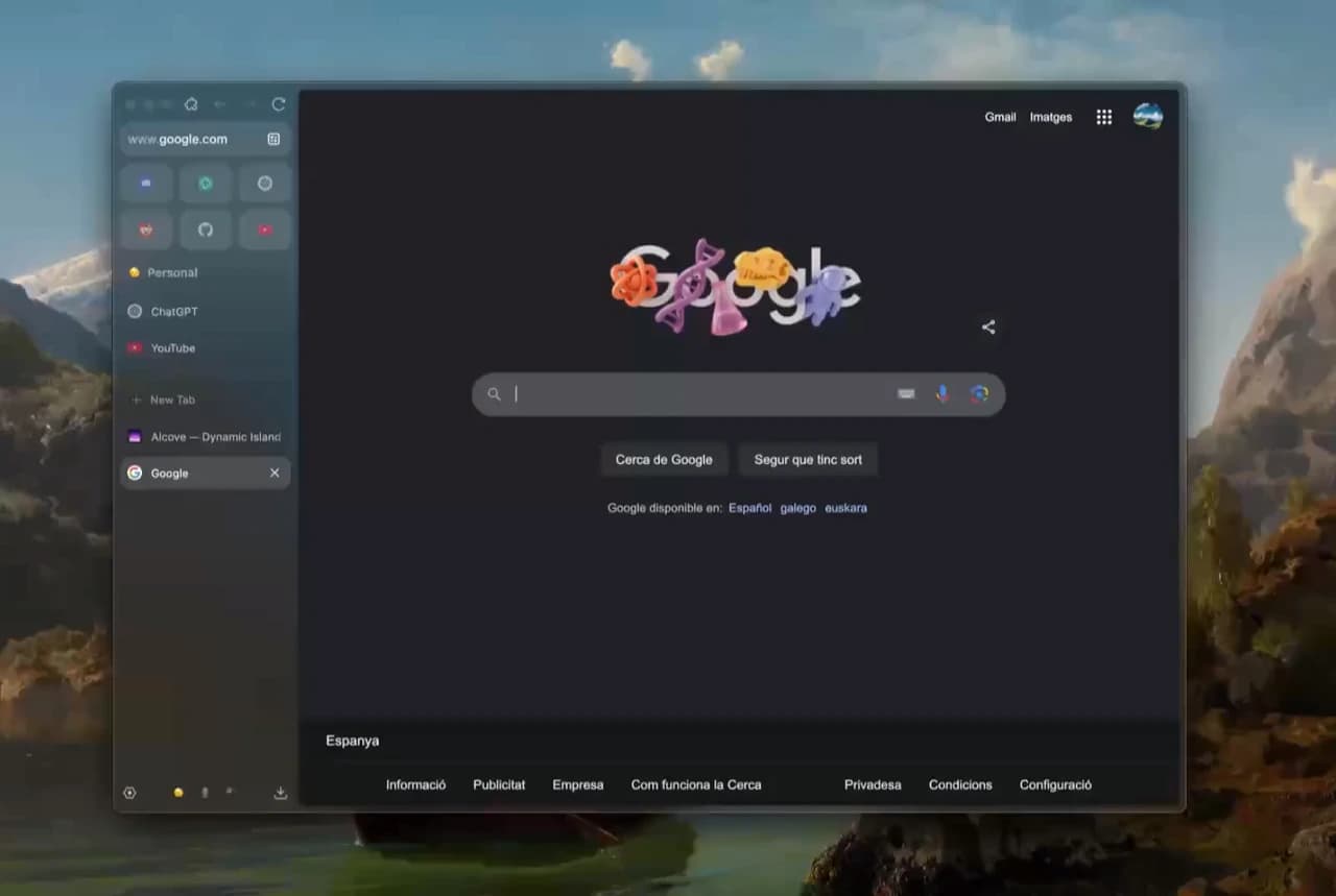 Zen Browser の画面分割モードによる左右並行比較レイアウト