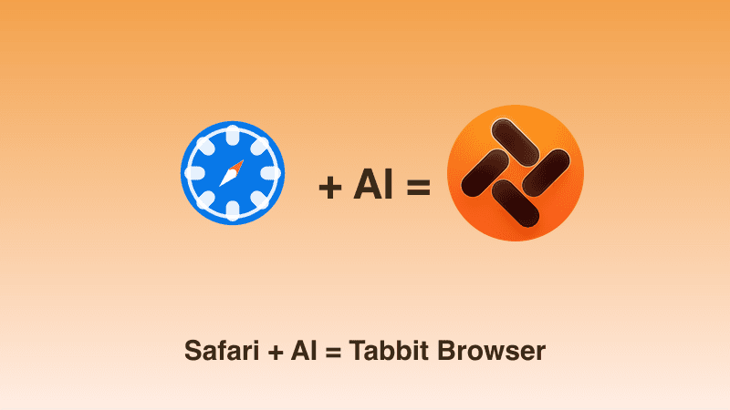 Safari 指南针图标加上 AI,等于 Tabbit Browser 标志