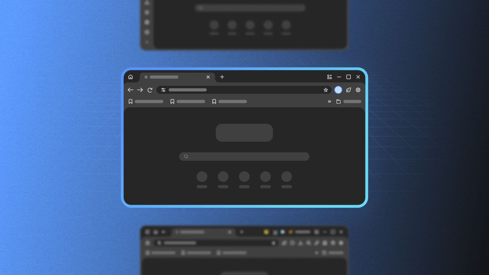 Visuel officiel de mise en page Shift avec une nouvelle page sombre et des contrôles bleus mis en évidence