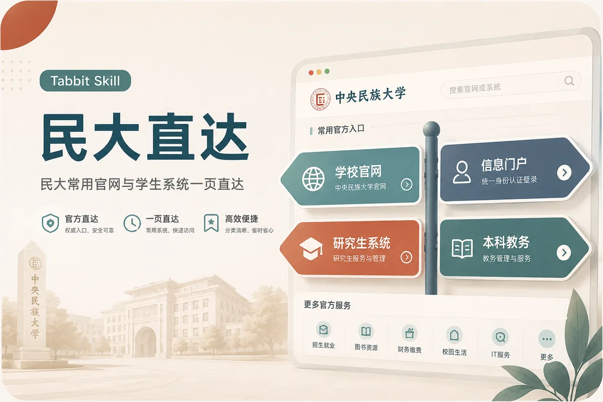 中央民大一站式导航站封面